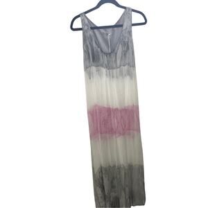 NWT Scandal Italy Silk Women's Tie Dye Maxi Dress Resortwear Vacation
